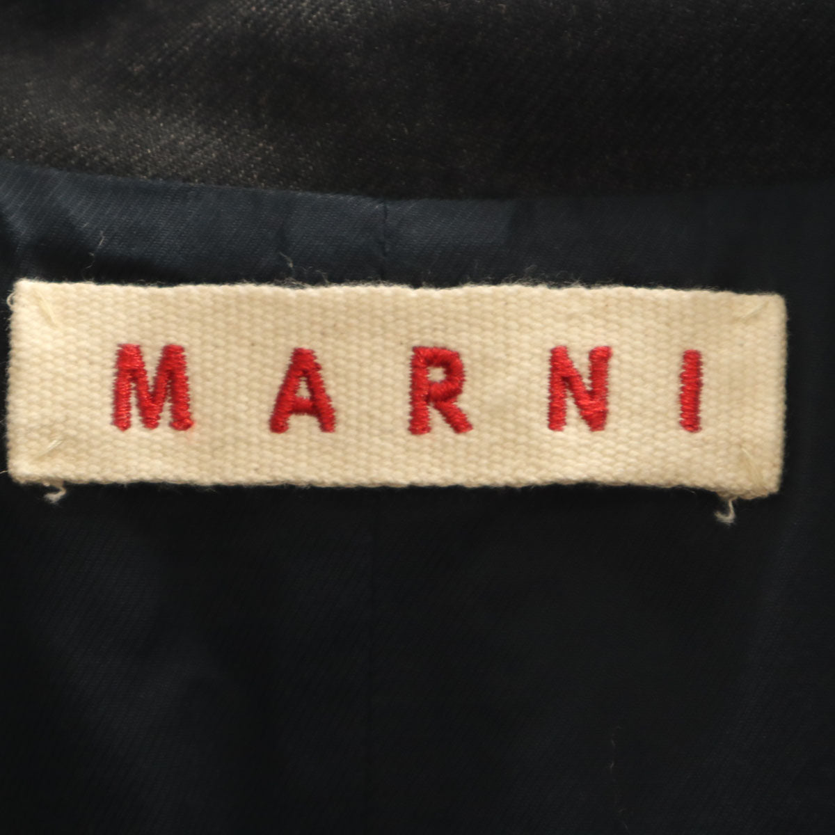 美品 MARNI マルニ イタリア製 ウールジャケット 42 チャコールグレー レディース