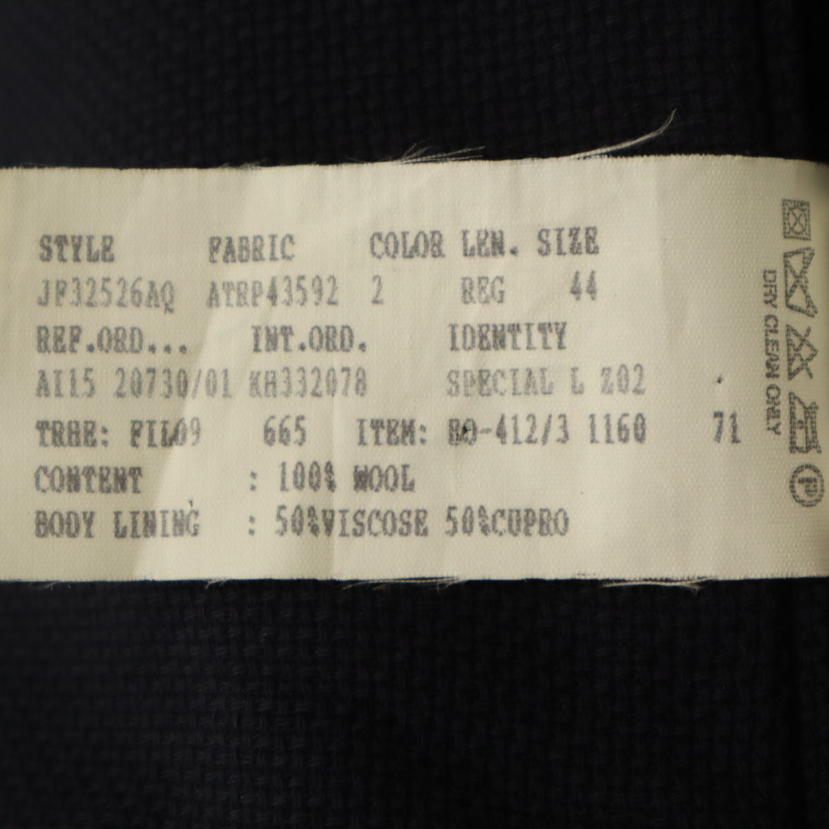 美品 LARDINI ラルディーニ イタリア製 テーラードジャケット 44 ネイビー アンコン メンズ