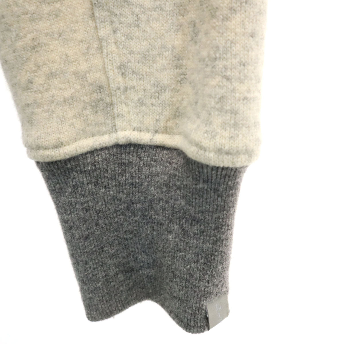 美品 LOOPWHEELER ループウィラー 日本製 ニット スタジャン S グレー ブルゾン メンズ