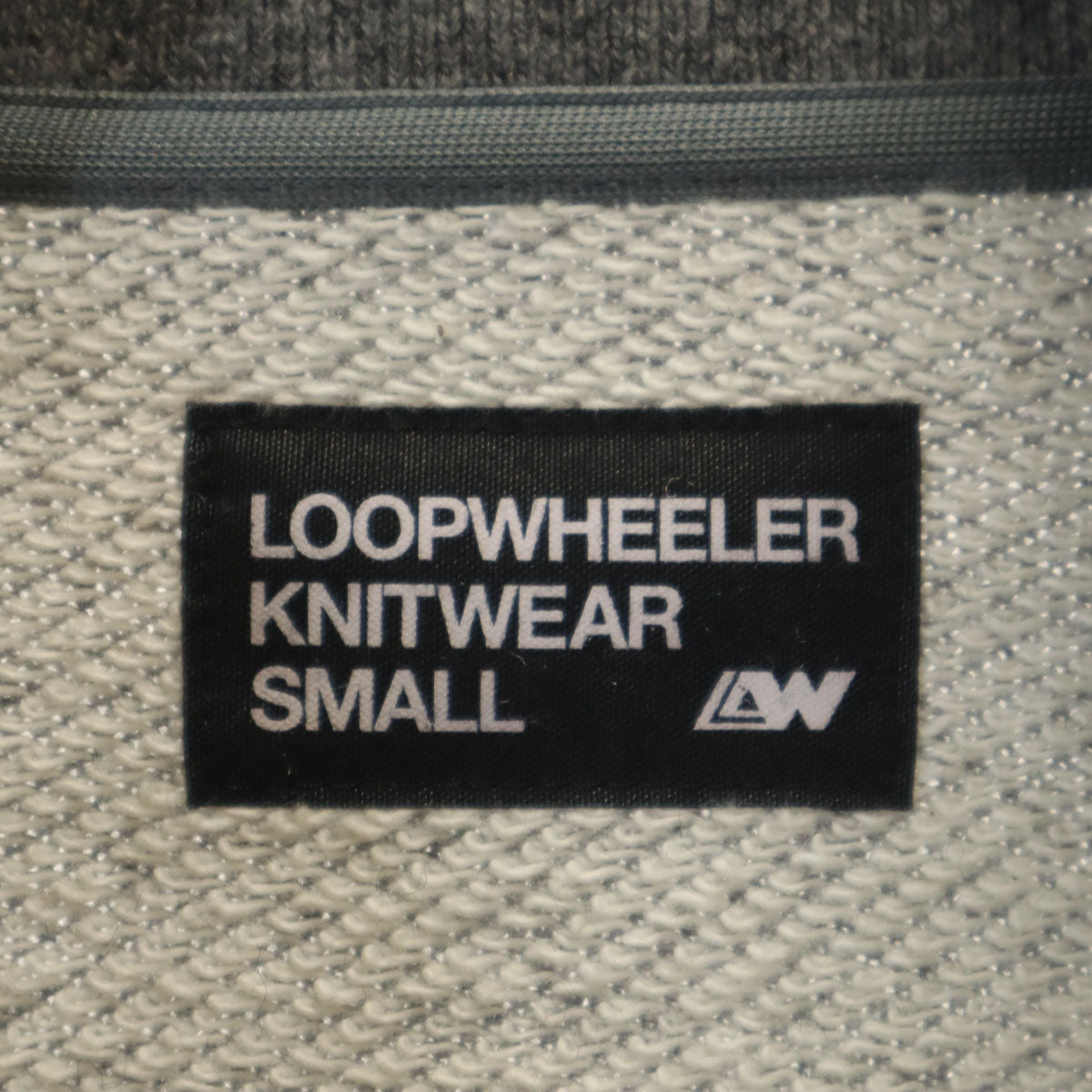 美品 LOOPWHEELER ループウィラー 日本製 ニット スタジャン S グレー ブルゾン メンズ