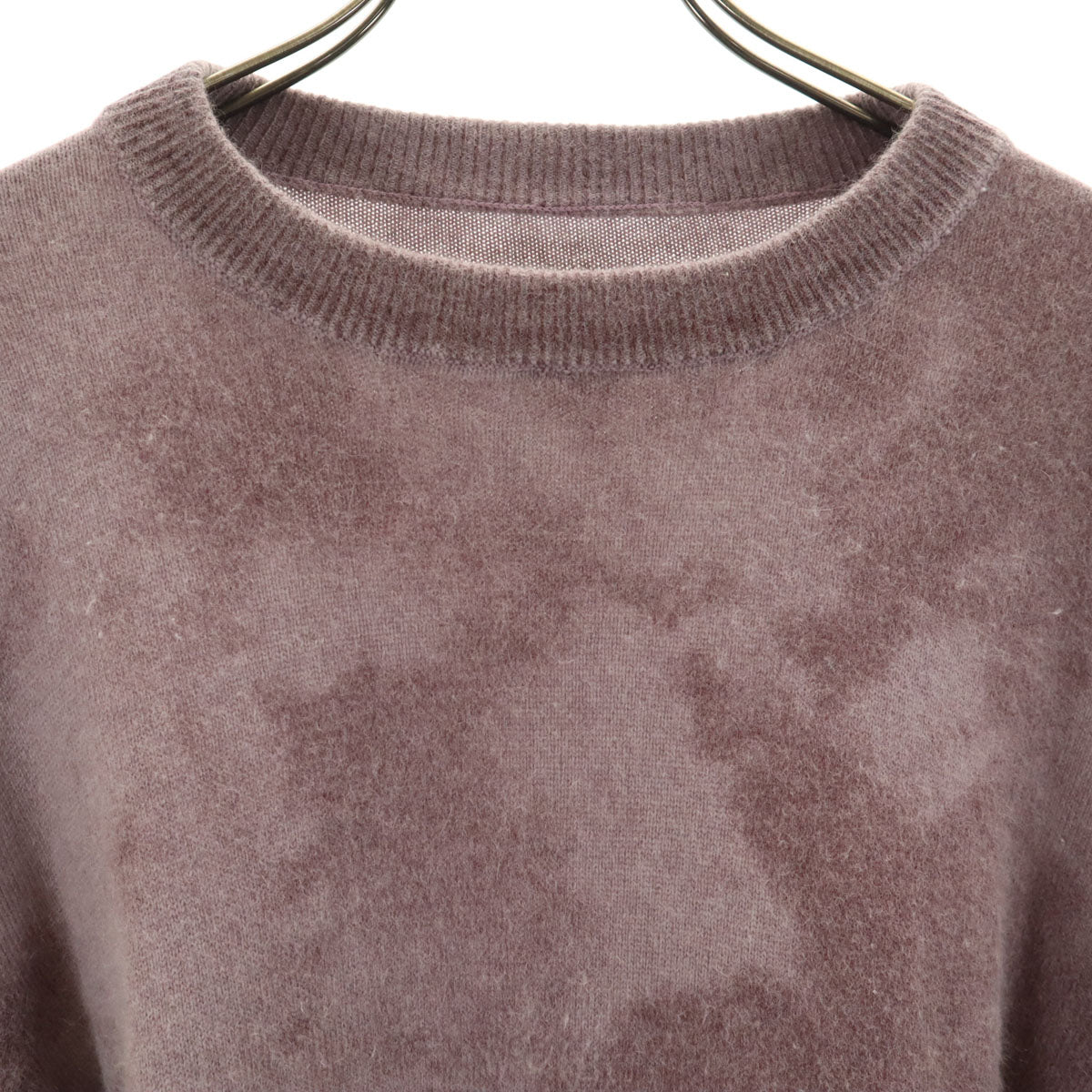 MAISON SPECIAL メゾンスペシャル アンゴラブレンド タイダイ柄 長袖 クルーネック セーター F パープル系 ニット レディース