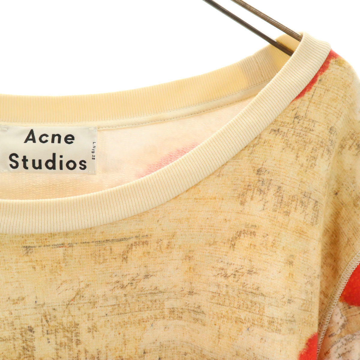 ACNE STUDIOS アクネストゥディオズ 総柄 長袖 スウェット トレーナー S アイボリー レディース