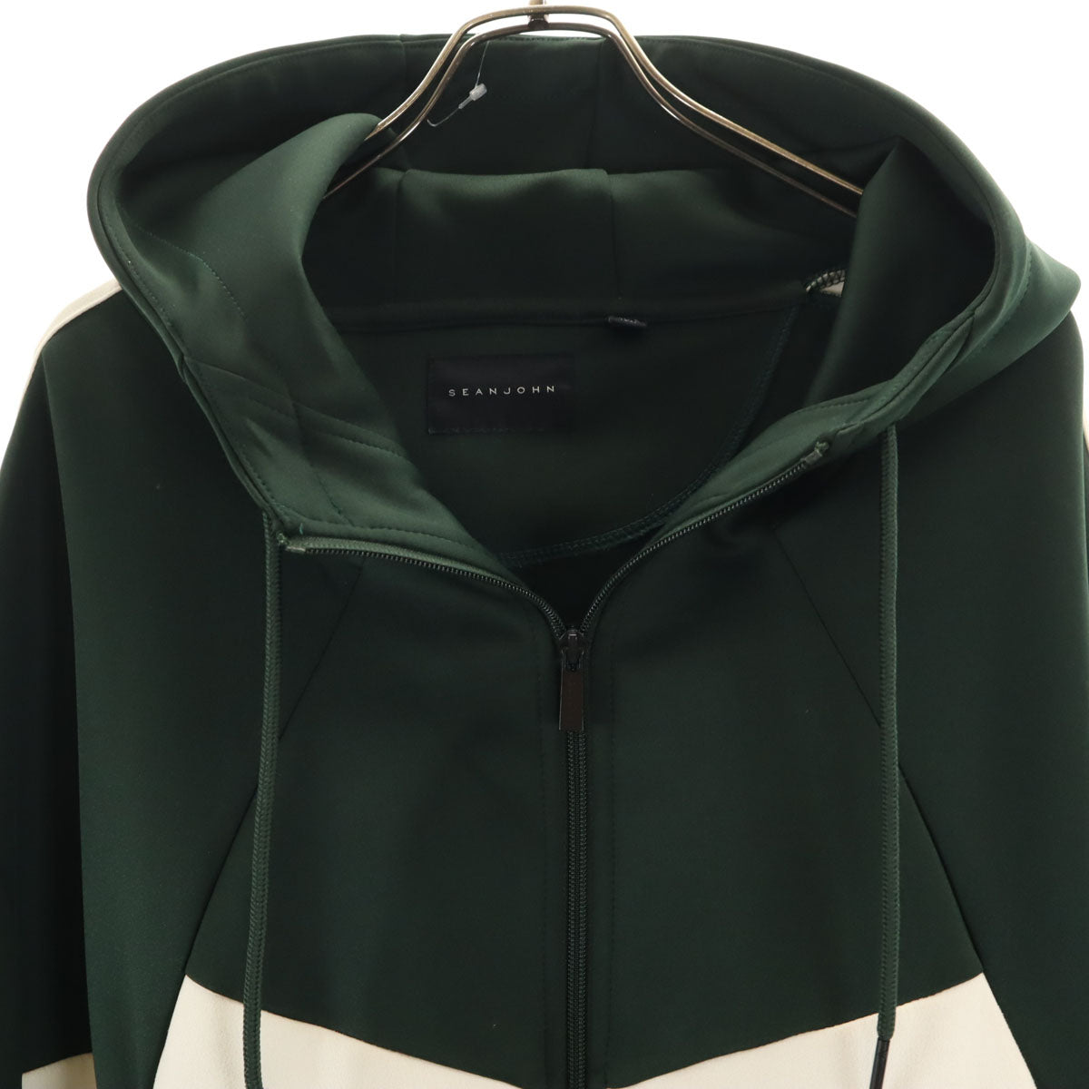 Sean John ショーンジョン 長袖 ジップパーカー 6XB 深緑 ビッグサイズ メンズ