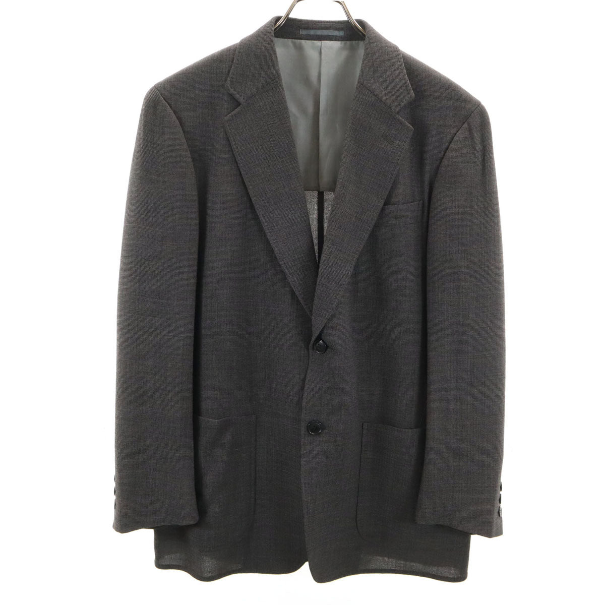 LANVIN CLASSIQUE ランバンクラシック 90s オールド テーラードジャケット 48 チャコールグレー メンズ