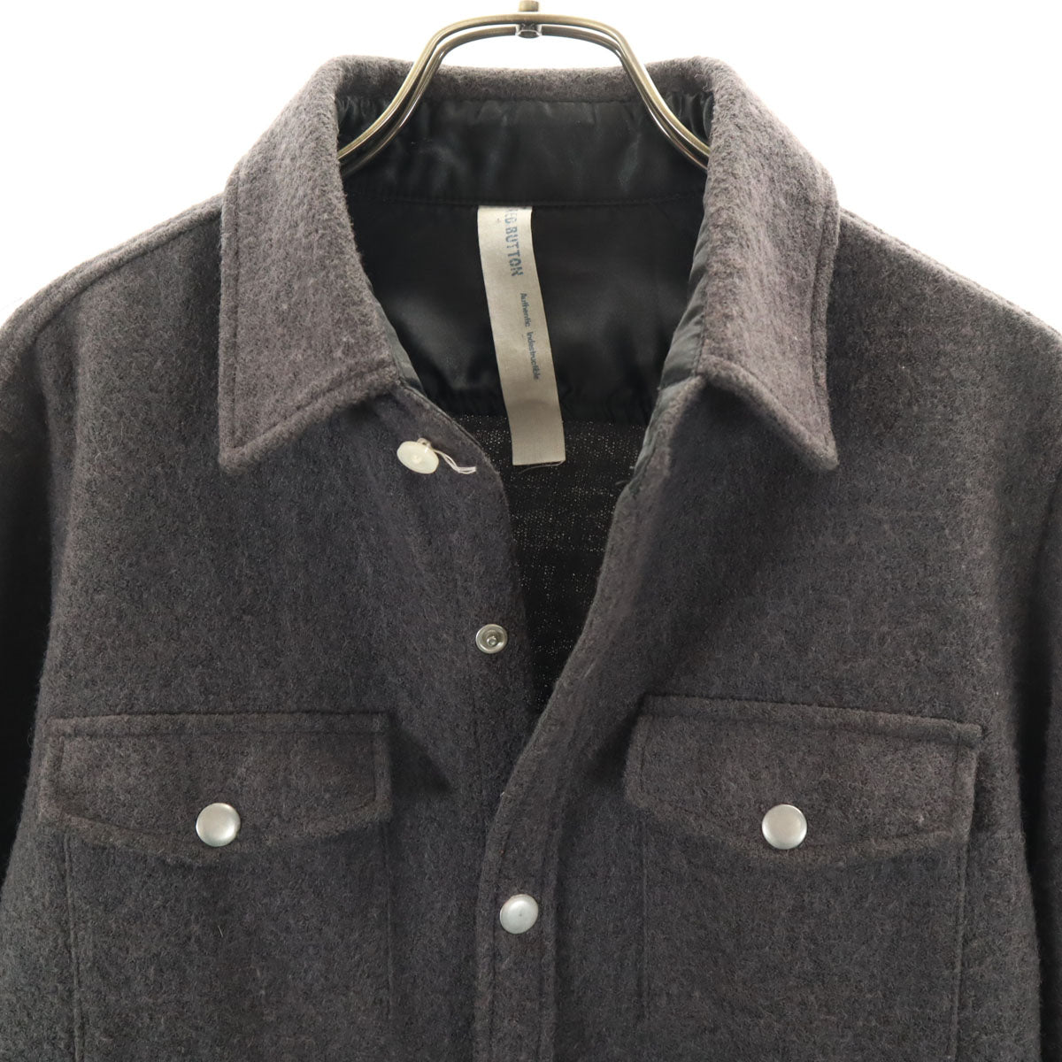 RED BUTTON ウールブレンド 長袖 シャツ L グレー メンズ