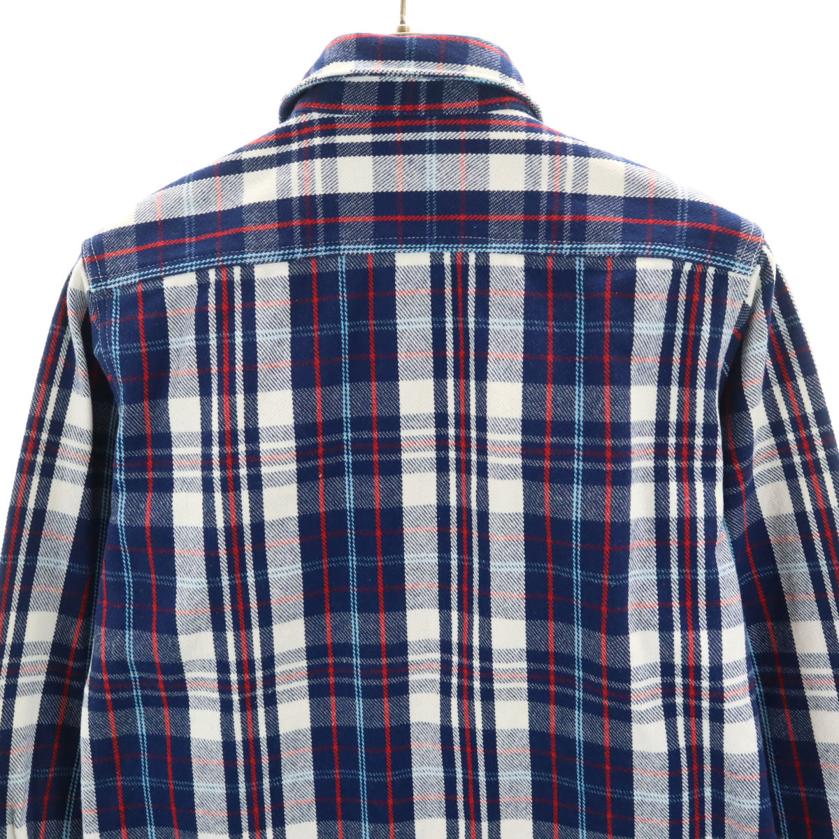 Class-5 クラスファイブ チェック柄 長袖 スーパーヘビー シャツ S ネイビー メンズ