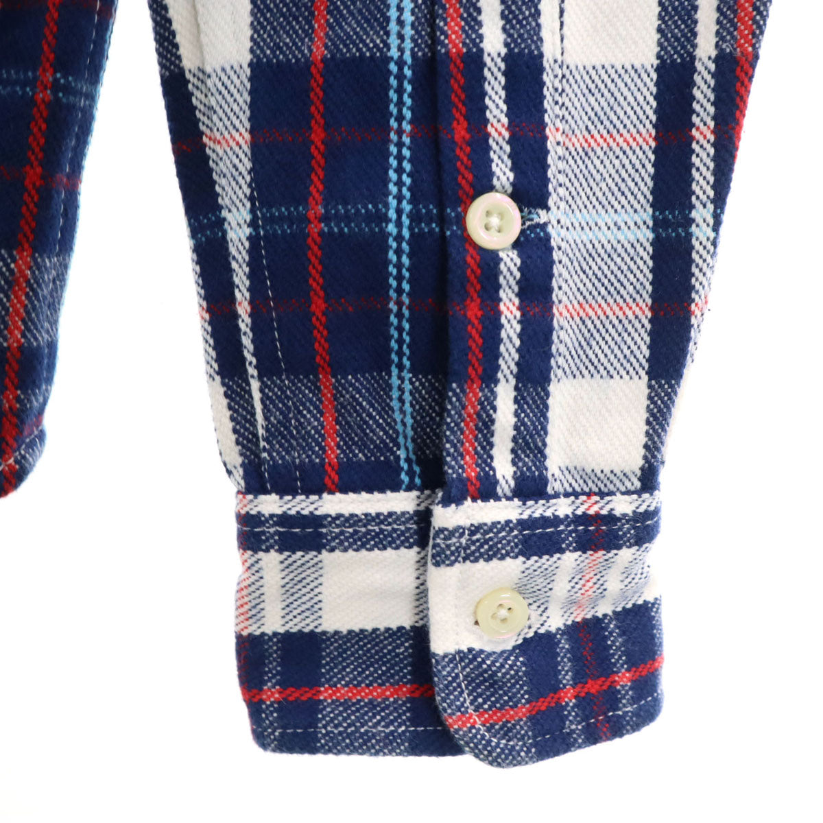 Class-5 クラスファイブ チェック柄 長袖 スーパーヘビー シャツ S ネイビー メンズ