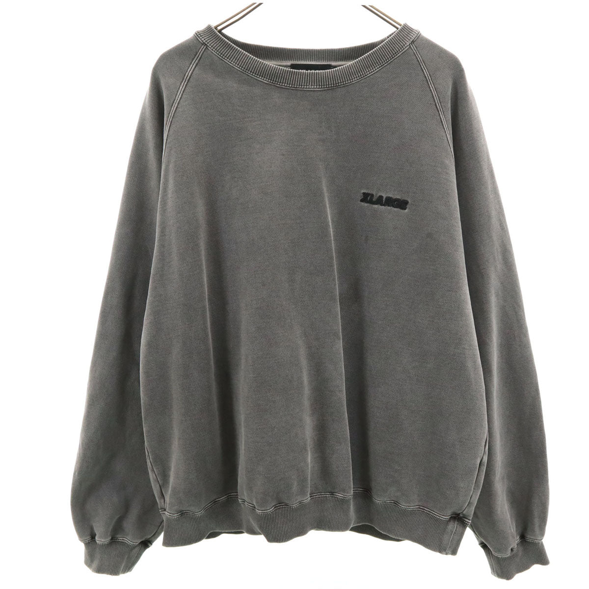 XLARGE エクストララージ 長袖 オーバーダイ加工 スウェット トレーナー L グレー メンズ