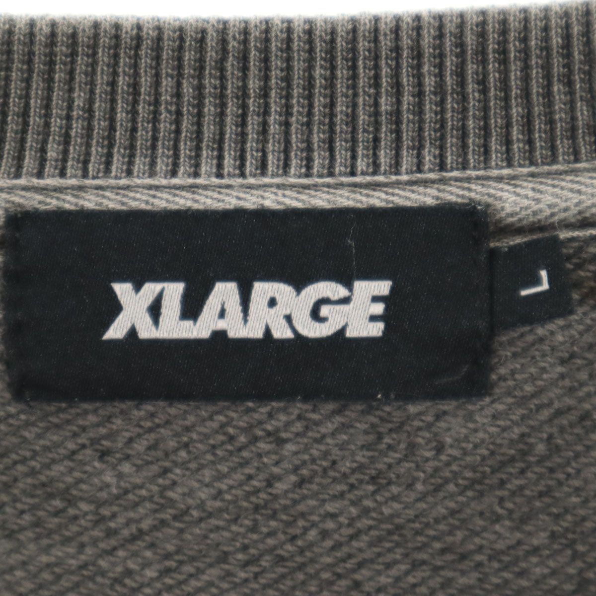 XLARGE エクストララージ 長袖 オーバーダイ加工 スウェット トレーナー L グレー メンズ