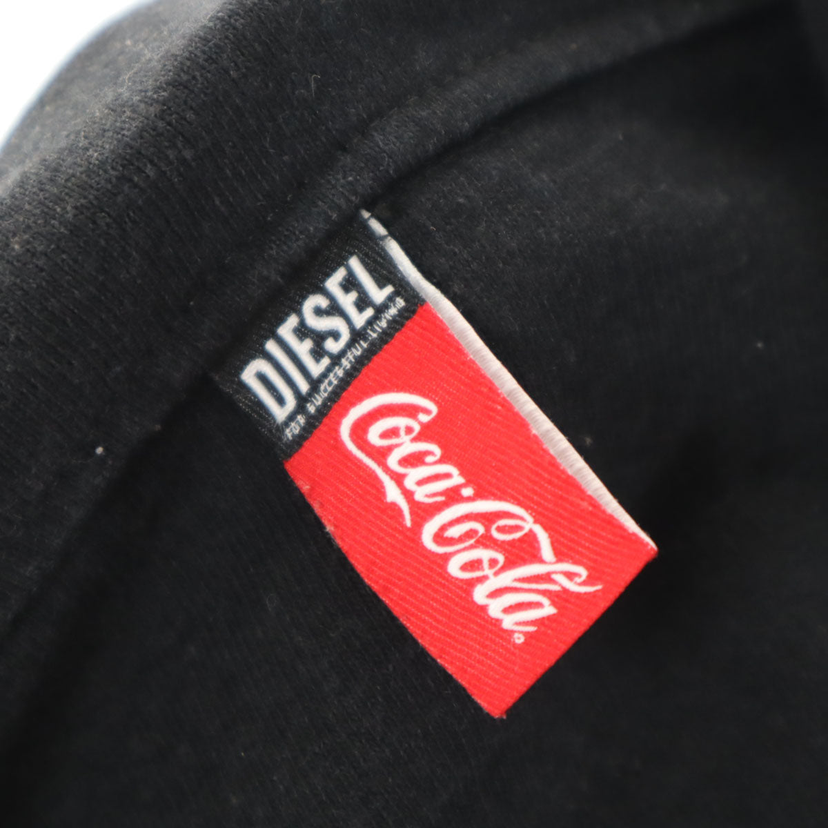 DIESEL ディーゼル coca-cola コカコーラ コラボ 長袖 スウェットパーカー M ブラック メンズ