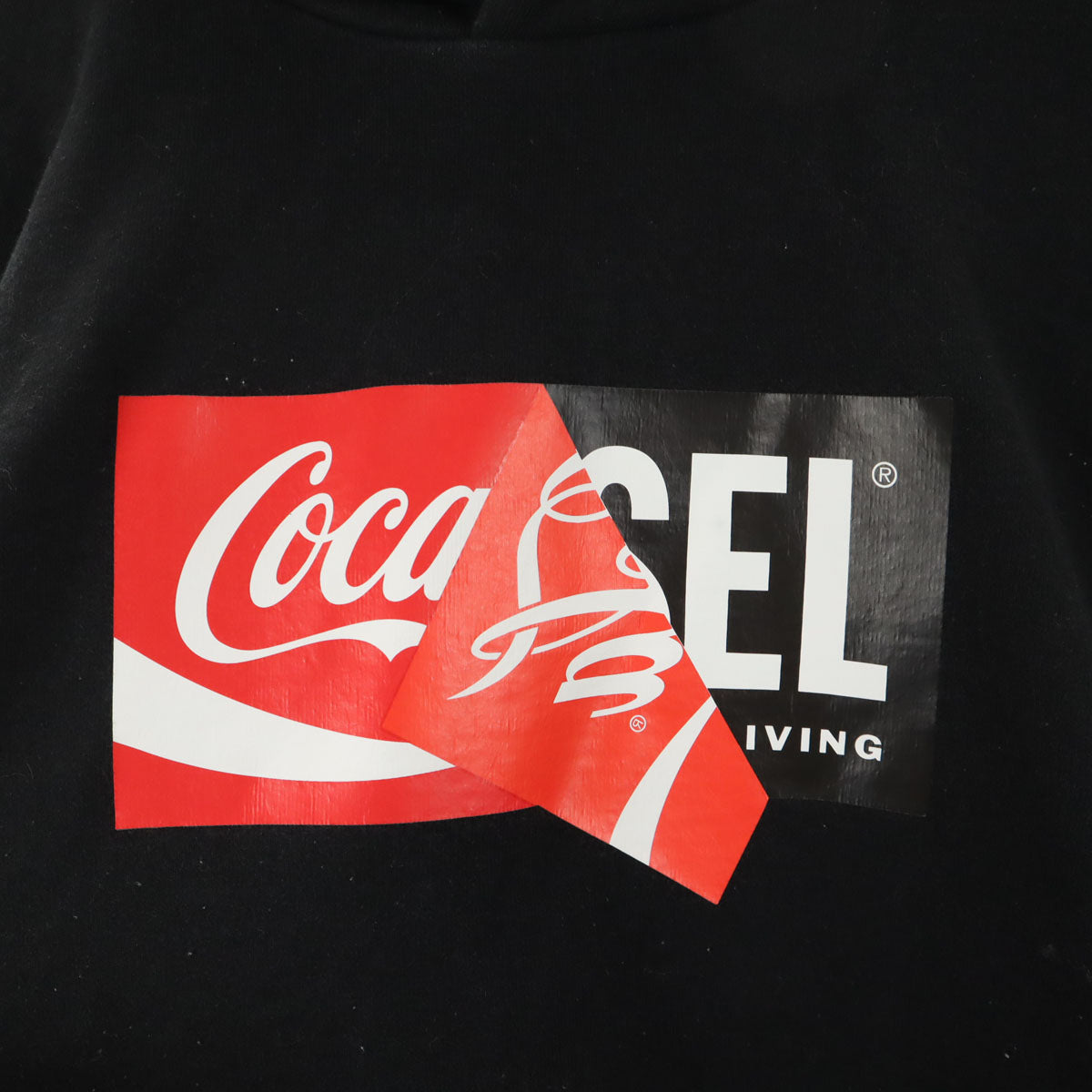 DIESEL ディーゼル coca-cola コカコーラ コラボ 長袖 スウェットパーカー M ブラック メンズ