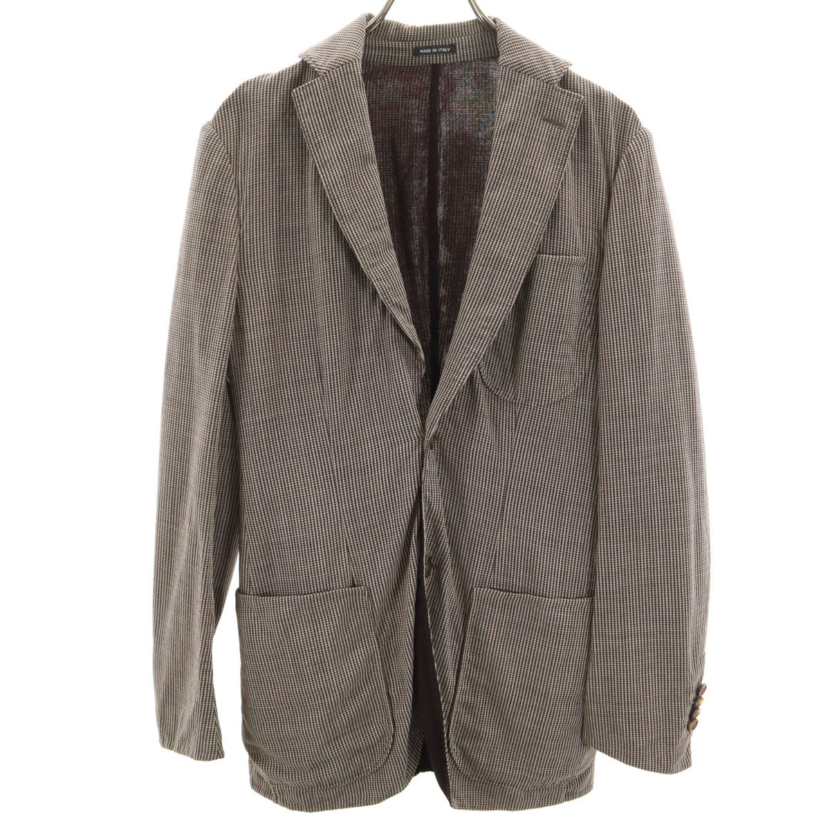 GIORGIO ARMANI ジョルジオアルマーニ 総柄 テーラードジャケット 44 ブラウン アンコン メンズ