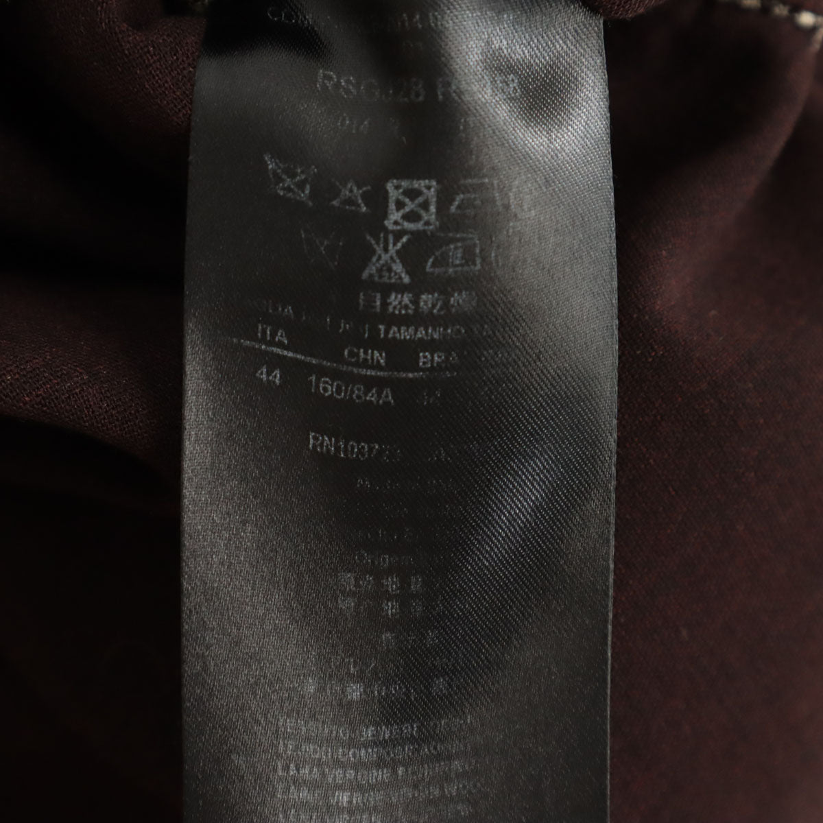 GIORGIO ARMANI ジョルジオアルマーニ 総柄 テーラードジャケット 44 ブラウン アンコン メンズ