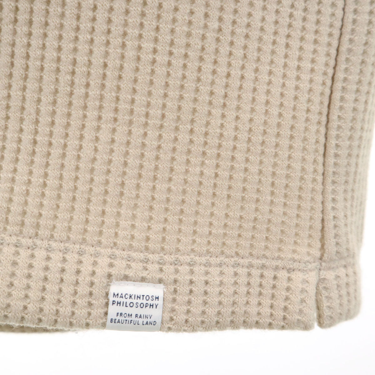 MACKINTOSH PHILOSOPHY マッキントッシュフィロソフィー 長袖 ワッフル Tシャツ 40 ベージュ ロンT メンズ