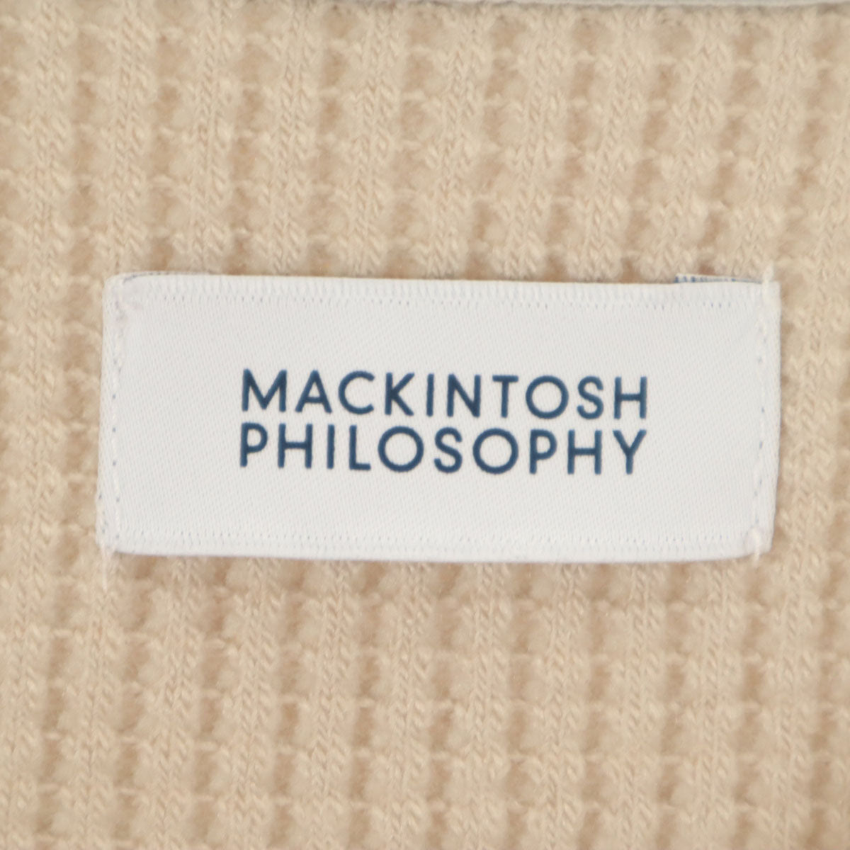 MACKINTOSH PHILOSOPHY マッキントッシュフィロソフィー 長袖 ワッフル Tシャツ 40 ベージュ ロンT メンズ