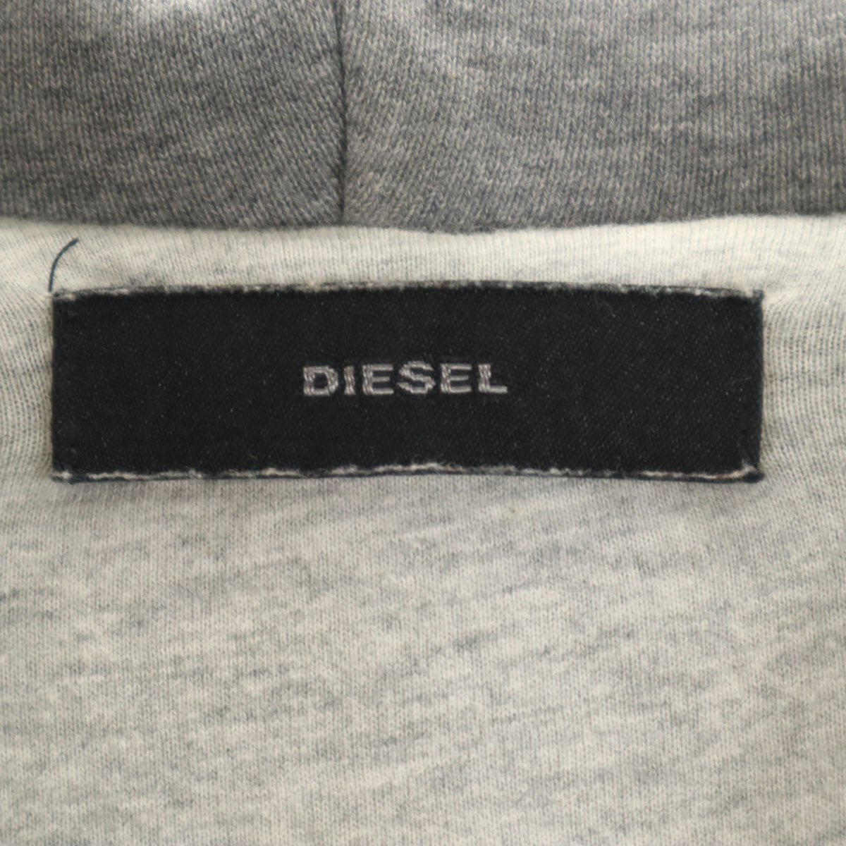 DIESEL ディーゼル 長袖 デニム切替 ジップパーカー S グレー レディース
