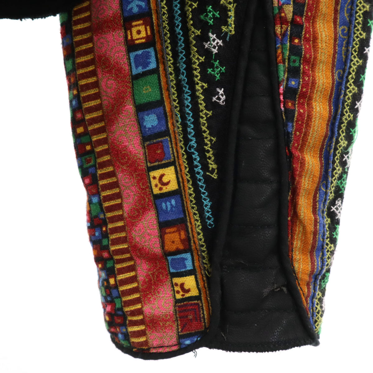 Desigual デシグアル エスニック柄 ダブルライダースジャケット 40 マルチ レディース