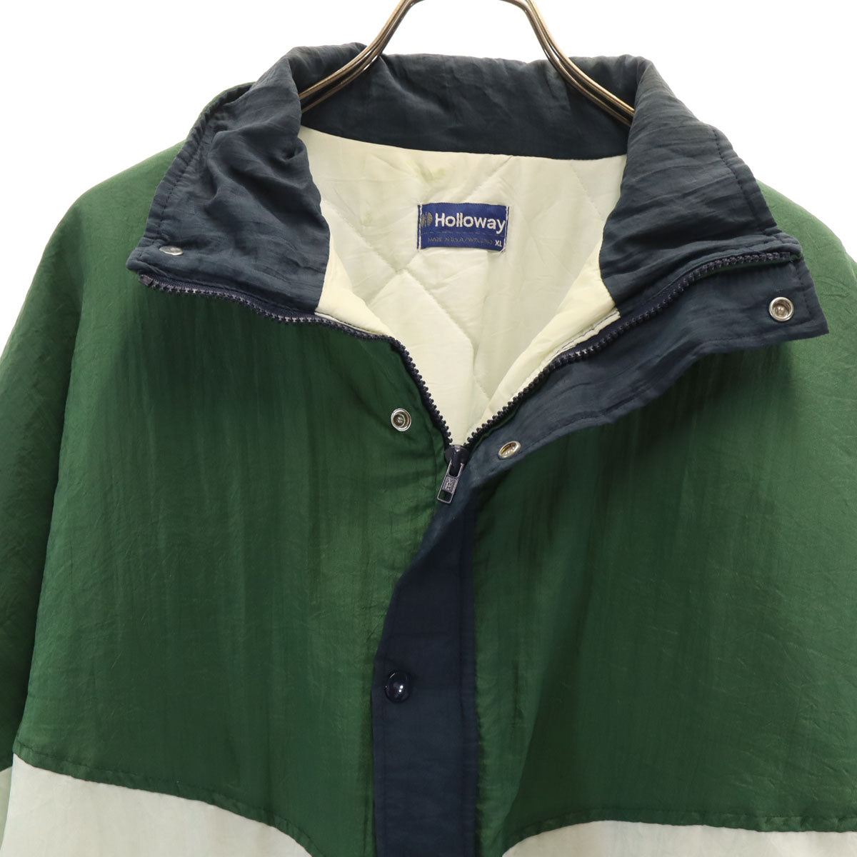 Holloway ホロウェイ 80s 90s オールド USA製 ナイロンジャケット XL グリーン メンズ