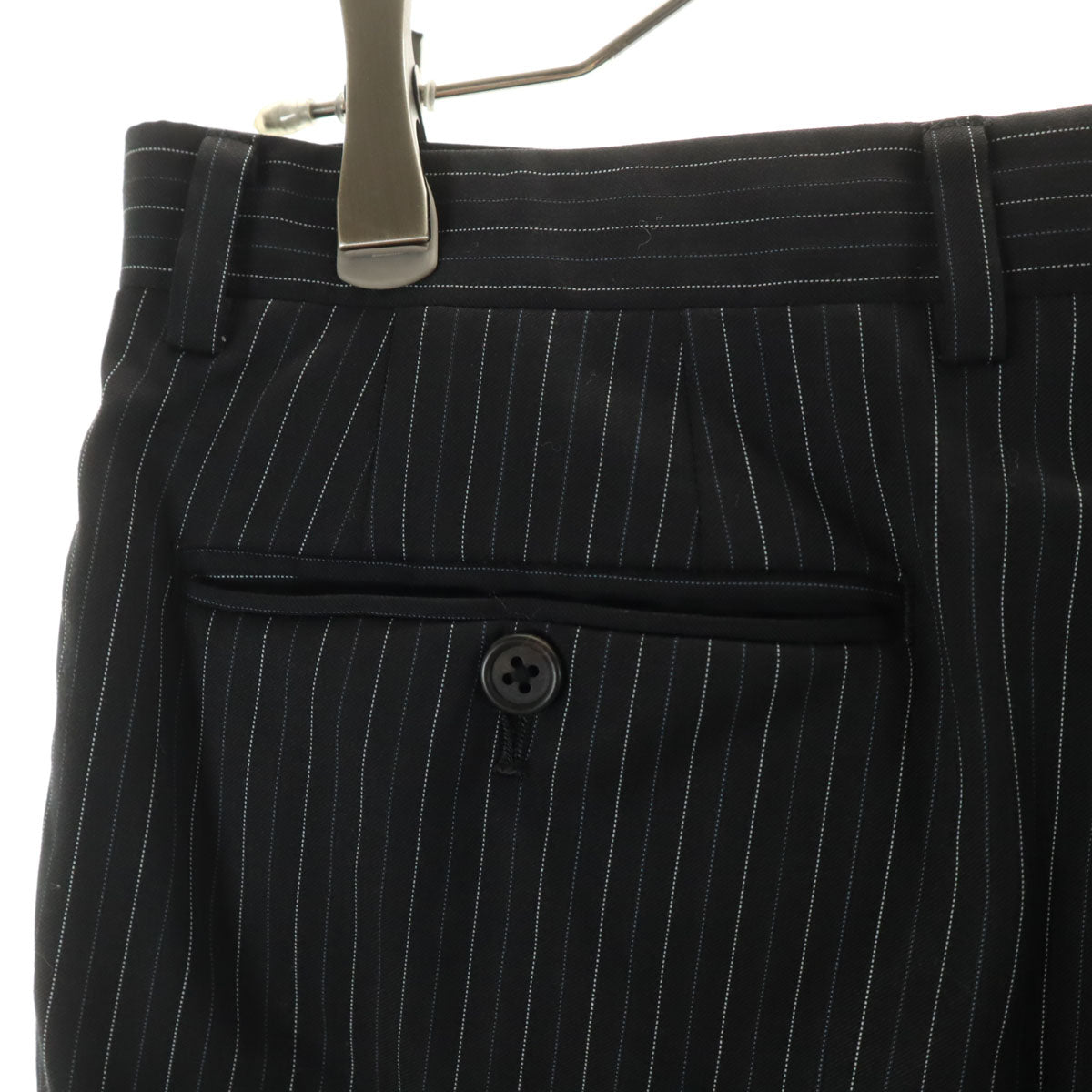 Paul Smith LONDON ポールスミスロンドン 日本製 ストライプ柄 スーツ 上下 セットアップ M ブラック メンズ