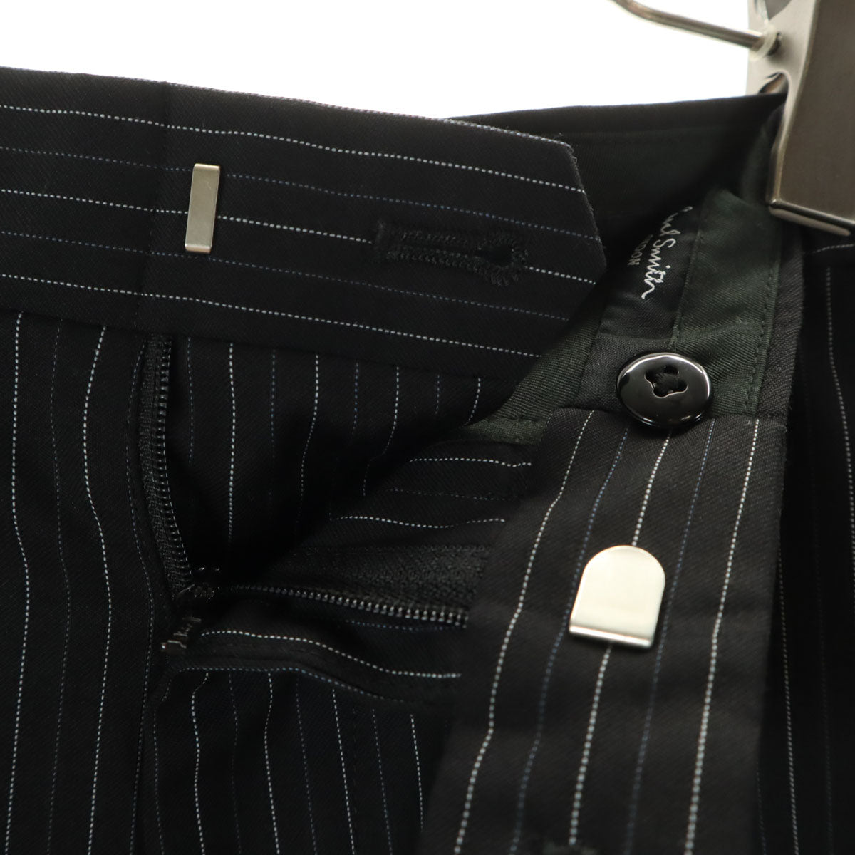 Paul Smith LONDON ポールスミスロンドン 日本製 ストライプ柄 スーツ 上下 セットアップ M ブラック メンズ
