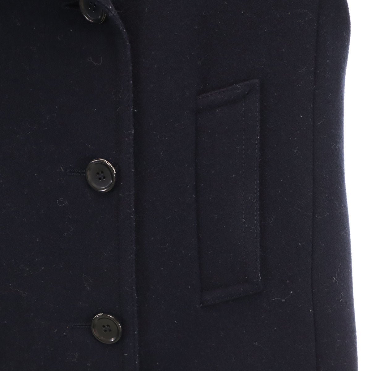 JEAN-PAUL GAULTIER ジャンポールゴルチエ ウールブレンド ピーコート 40 ネイビー レディース