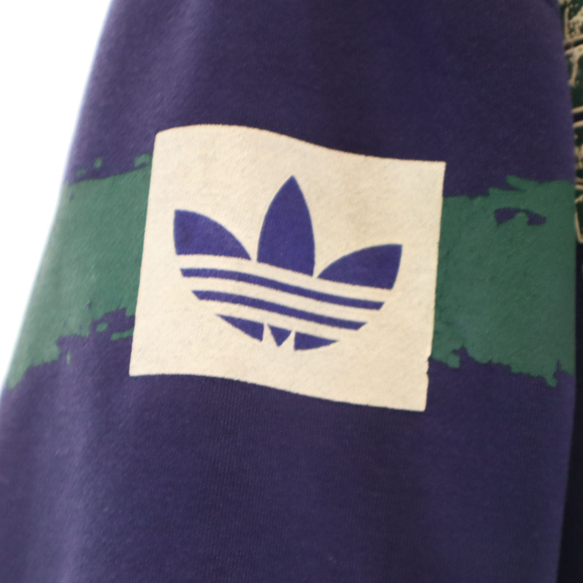 adidas アディダス 80s ヴィンテージ デサント製 トレフォイルロゴ 長袖 フリース ジップパーカー o ネイビー メンズ