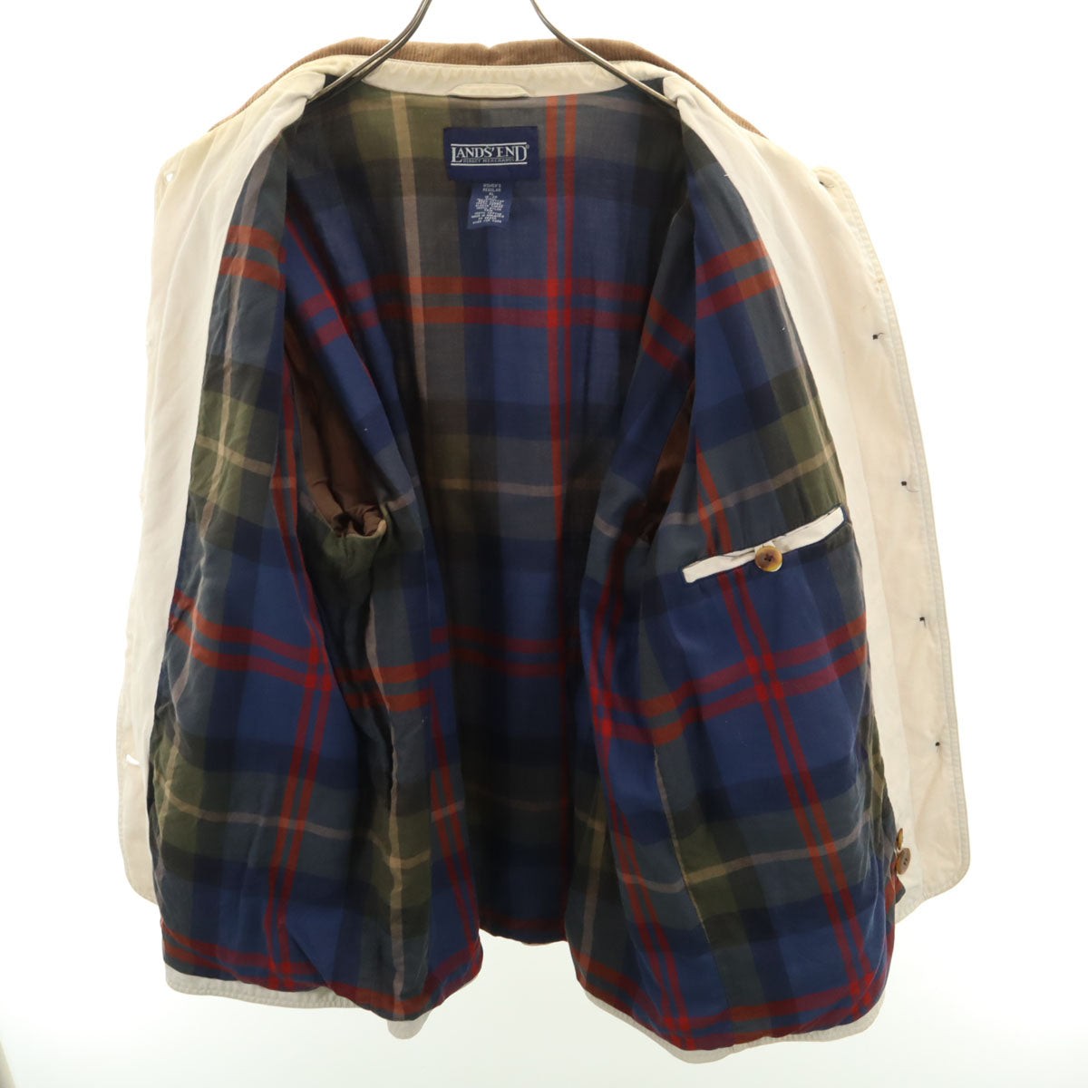 LANDS' END ランズエンド 90s オールド カバーオール XL アイボリー レディース
