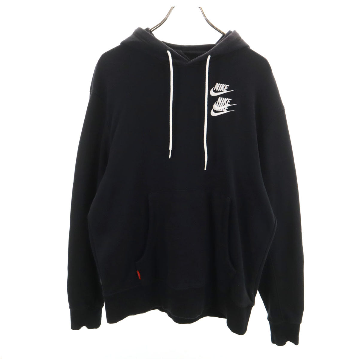 NIKE ナイキ バックロゴ 長袖 スウェットパーカー L ブラック メンズ