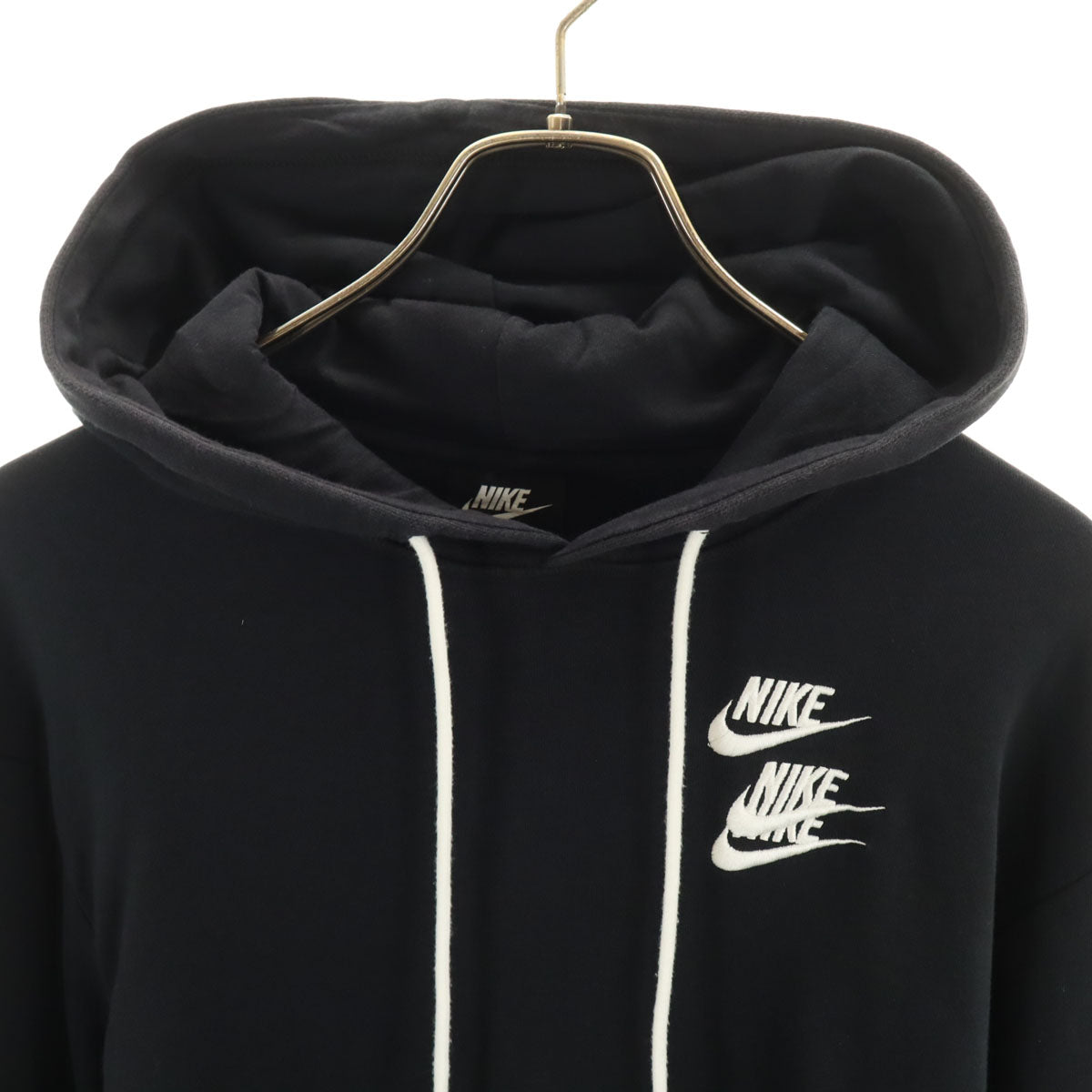 NIKE ナイキ バックロゴ 長袖 スウェットパーカー L ブラック メンズ