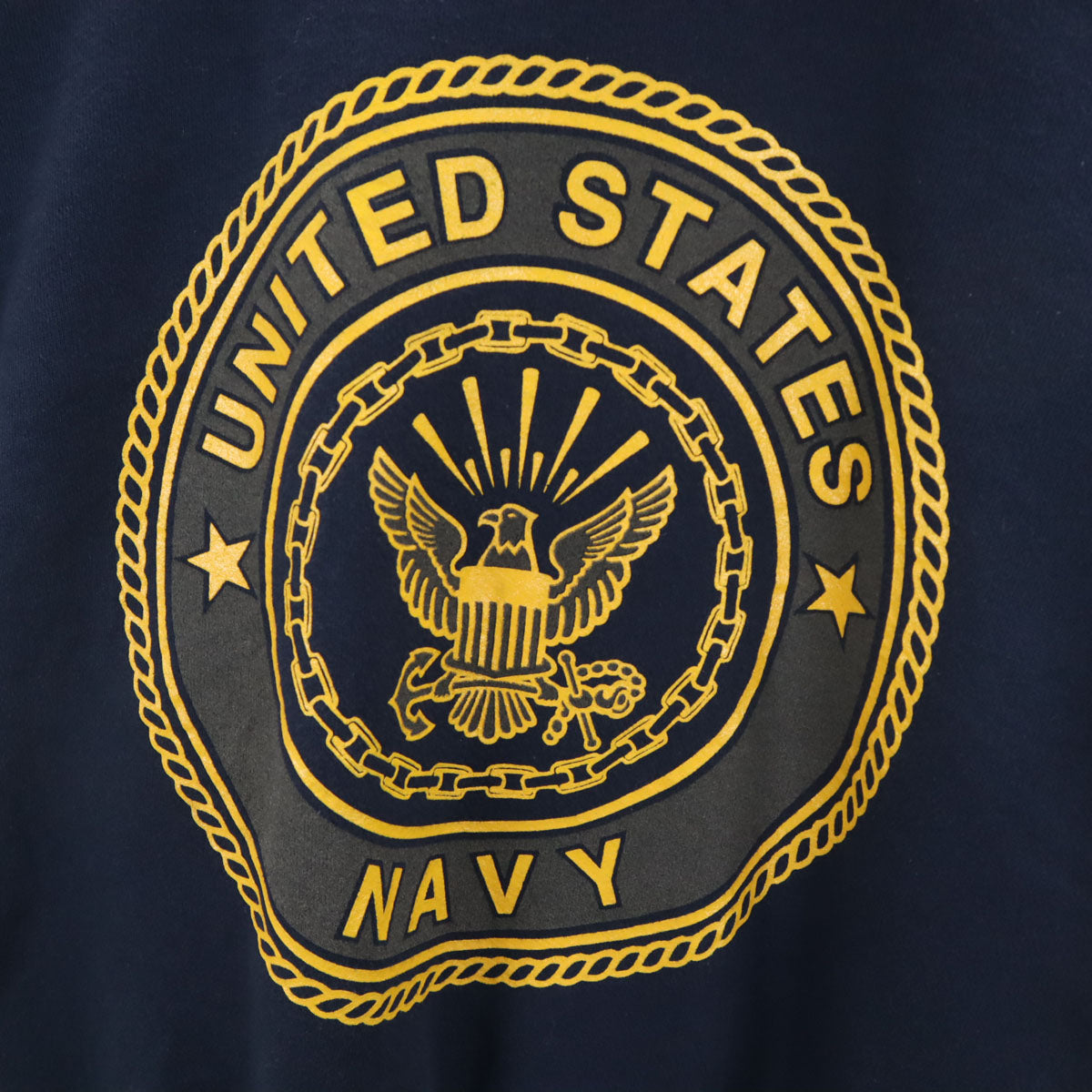 SOFFE ソフィー 90s オールドUSA製 長袖 U.S.NAVY スウェット S ネイビー 裏起毛 前V メンズ