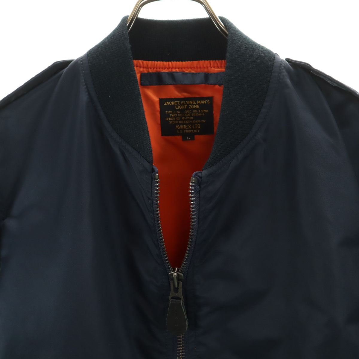 AVIREX アヴィレックス L-2A フライトジャケット L ネイビー メンズ