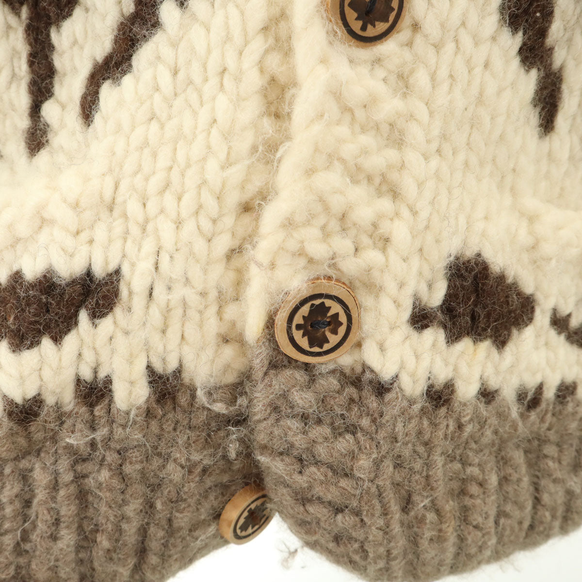 KISITAU キシタウ 80s 90s カナダ製 オールド トナカイ柄 カウチンジャケット アイボリー メンズ