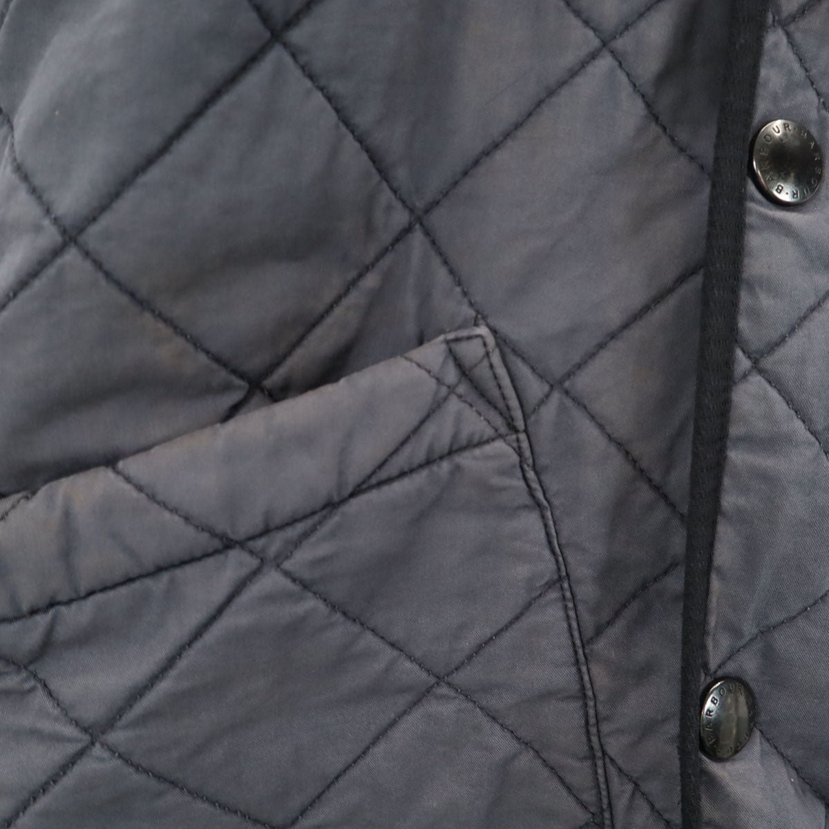Barbour バブアー キルティングジャケット ネイビー ダブルジップ メンズ