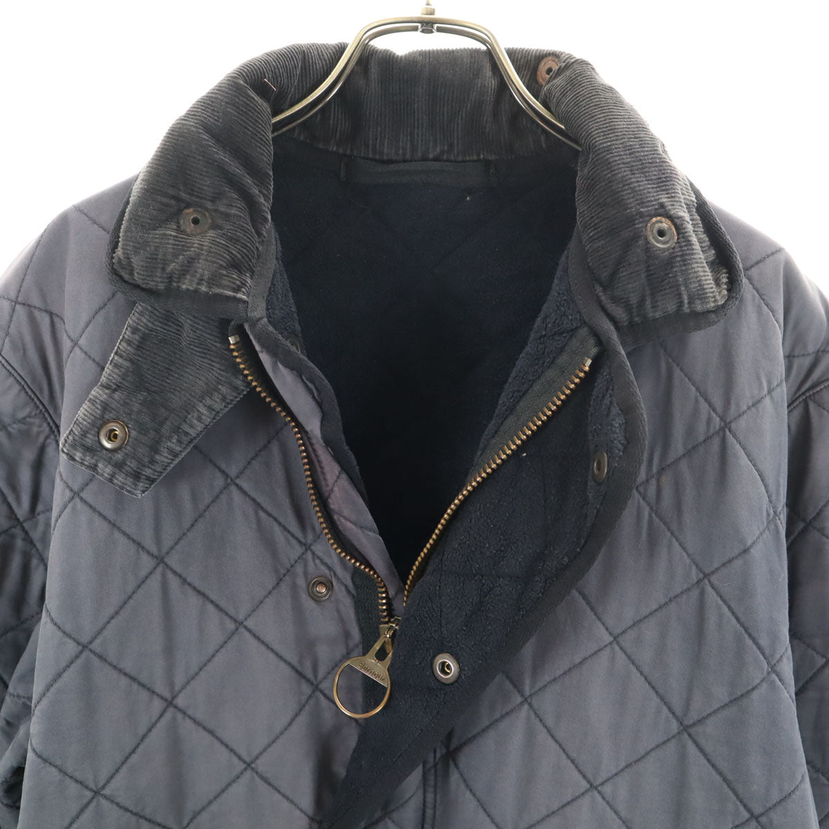 Barbour バブアー キルティングジャケット ネイビー ダブルジップ メンズ