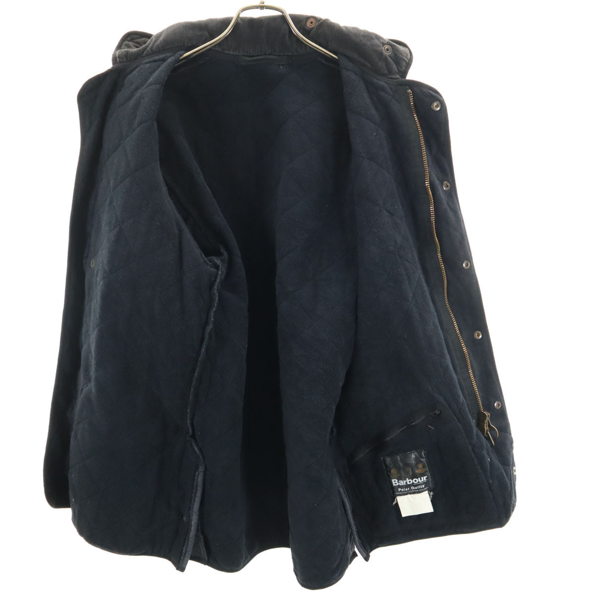 Barbour バブアー キルティングジャケット ネイビー ダブルジップ メンズ