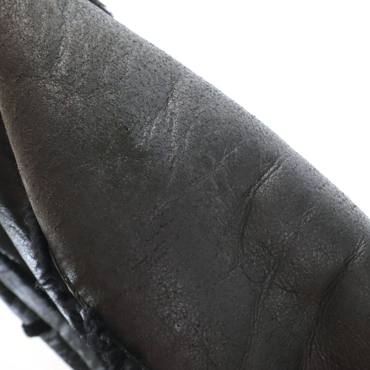 PALMUS 羊革 ムートンコート F ブラック レディース