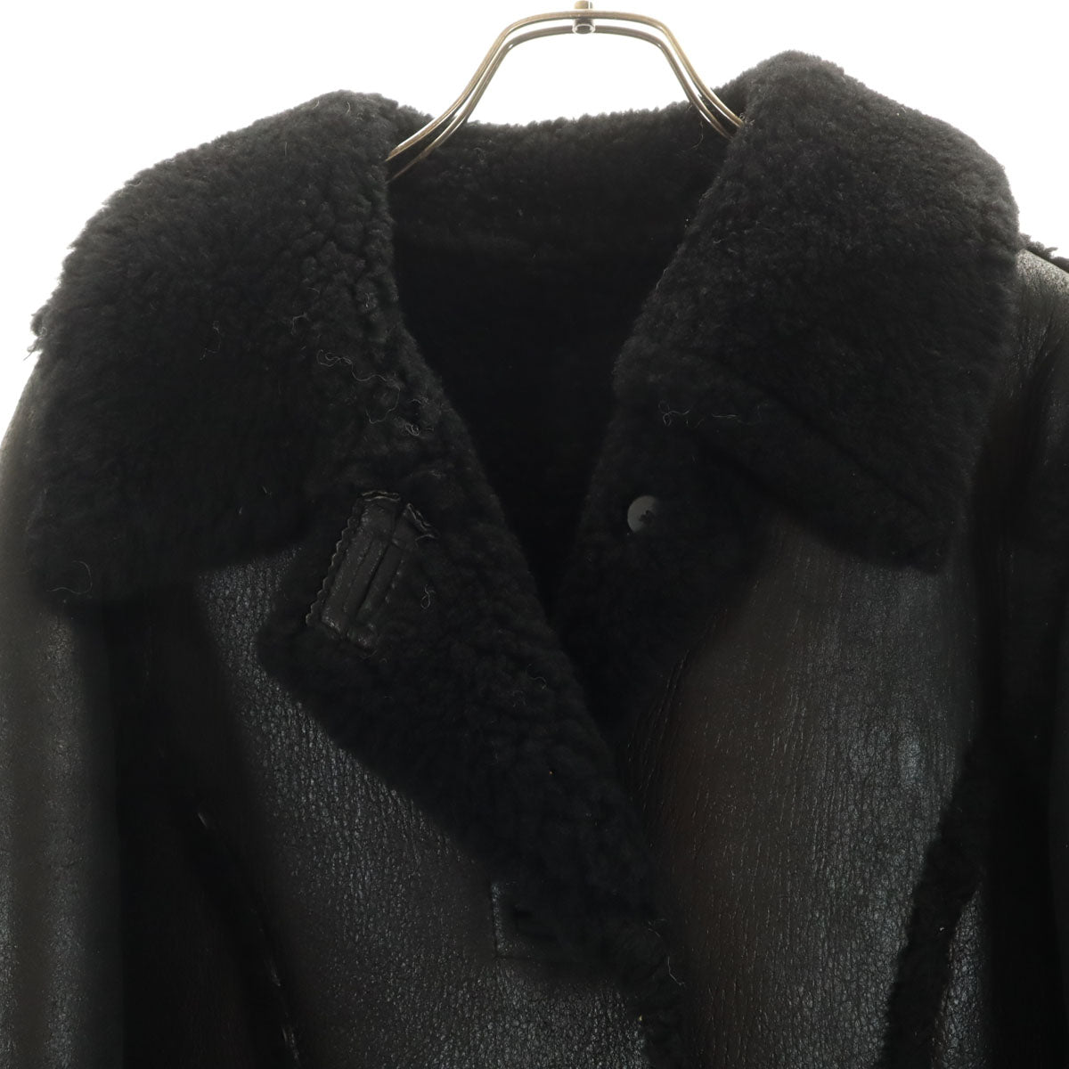 PALMUS 羊革 ムートンコート F ブラック レディース