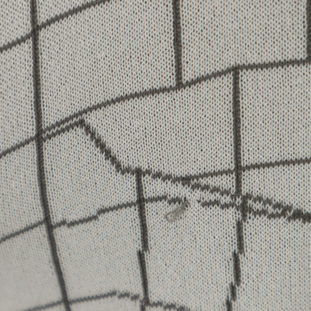 LANVIN SPORT ランバンスポール 幾何学柄 長袖 ニット 40 ホワイト メンズ