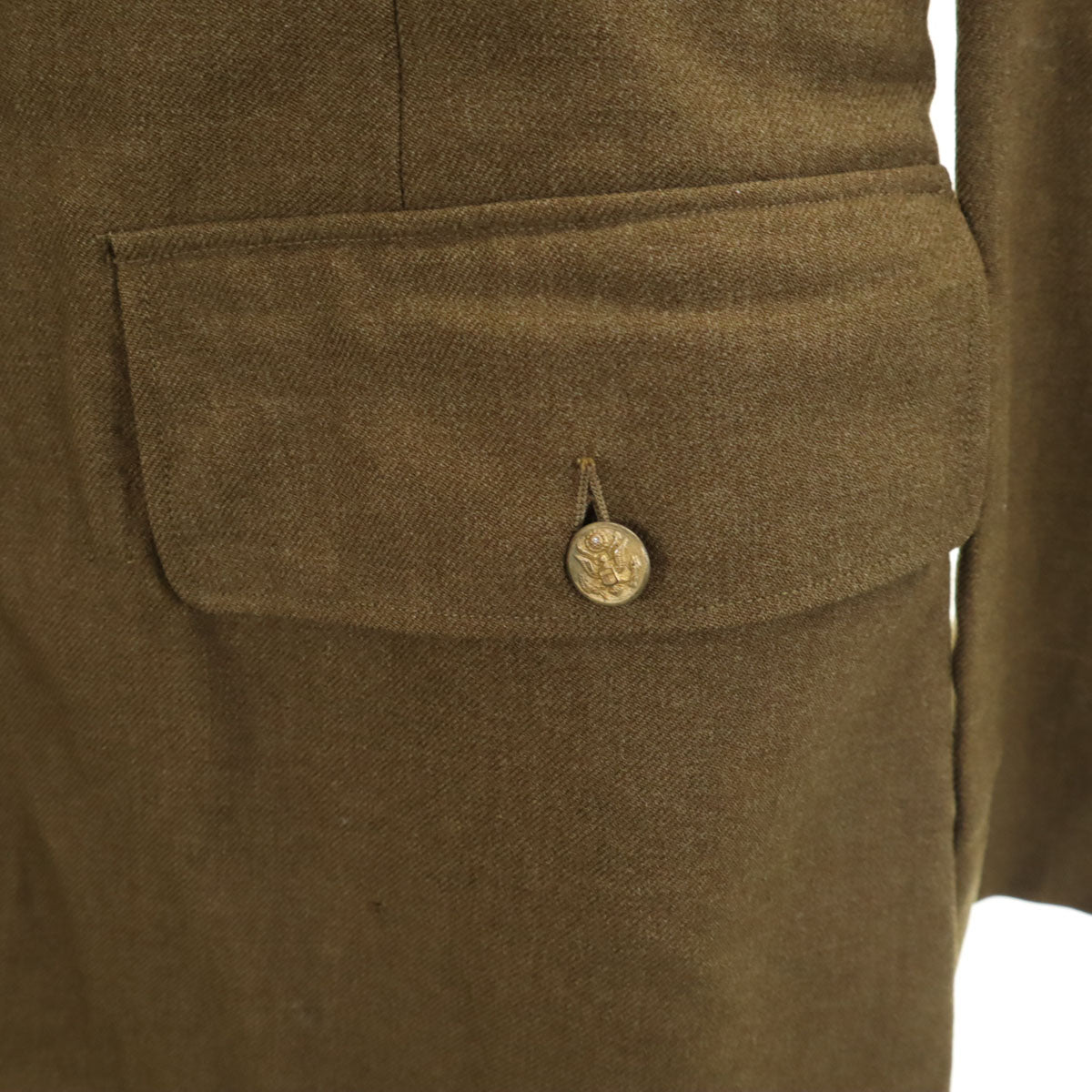 US ARMY アメリカ軍 40s ヴィンテージ WW2 大戦 オフィサー ジャケット 36XL カーキ メンズ