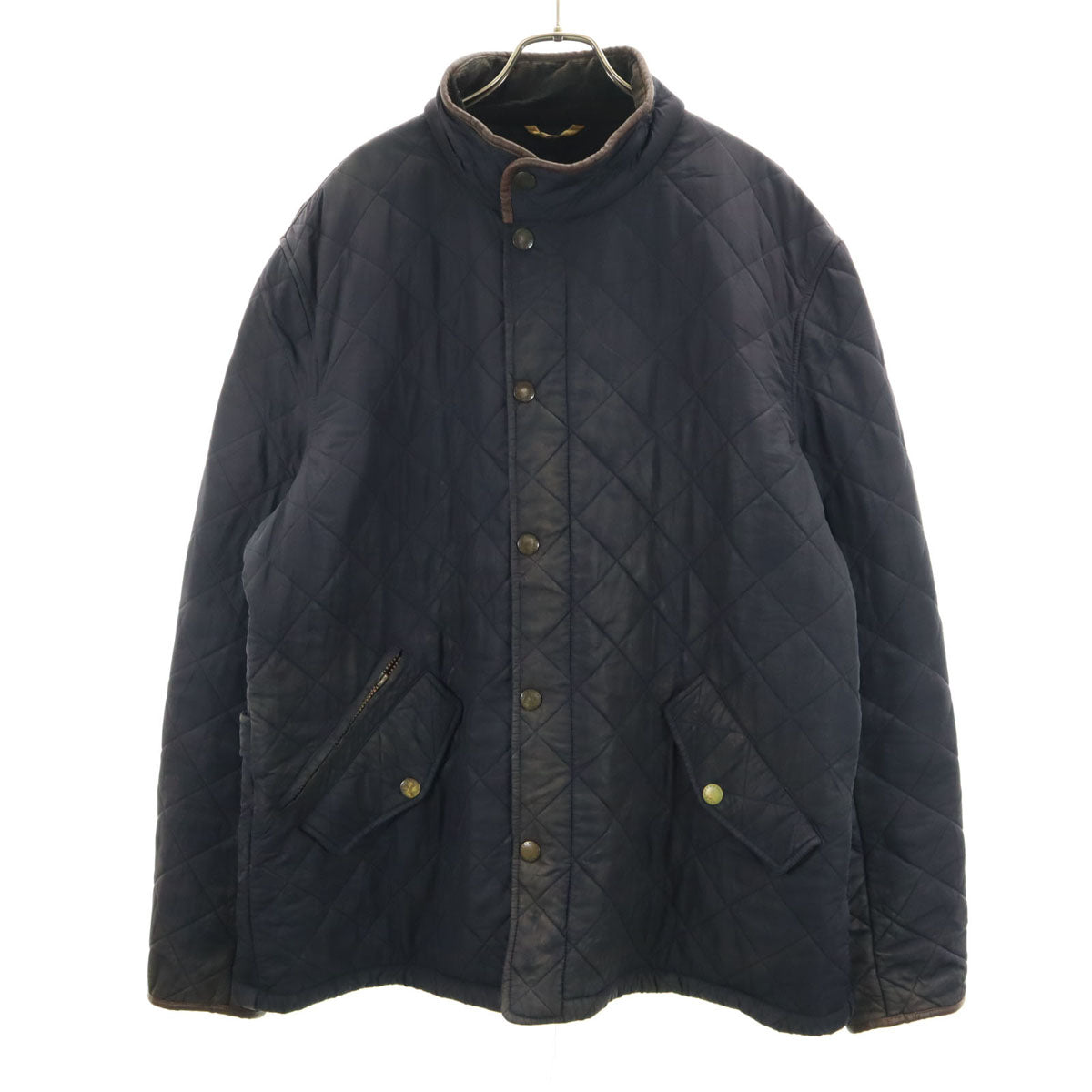 Barbour バブアー パウエル キルト ジャケット XXL ネイビー キルティングジャケット メンズ