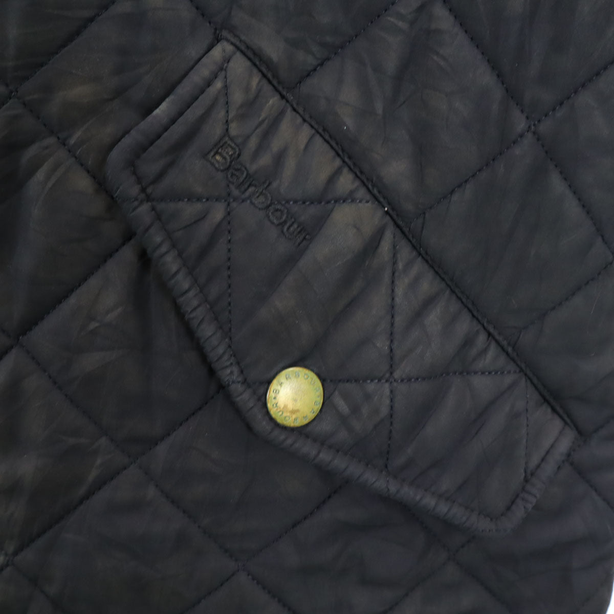 Barbour バブアー パウエル キルト ジャケット XXL ネイビー キルティングジャケット メンズ