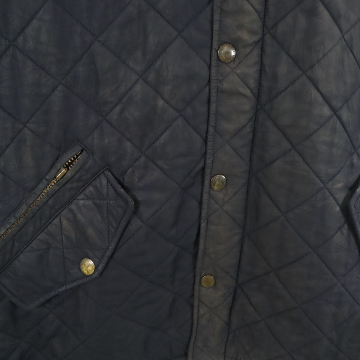 Barbour バブアー パウエル キルト ジャケット XXL ネイビー キルティングジャケット メンズ