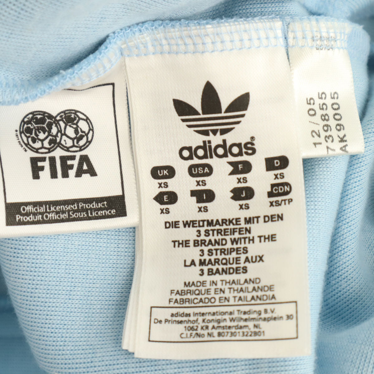 adidas アディダス FIFA トレフォイルロゴ ジャージジャケット M ブルー系 3ライン メンズ