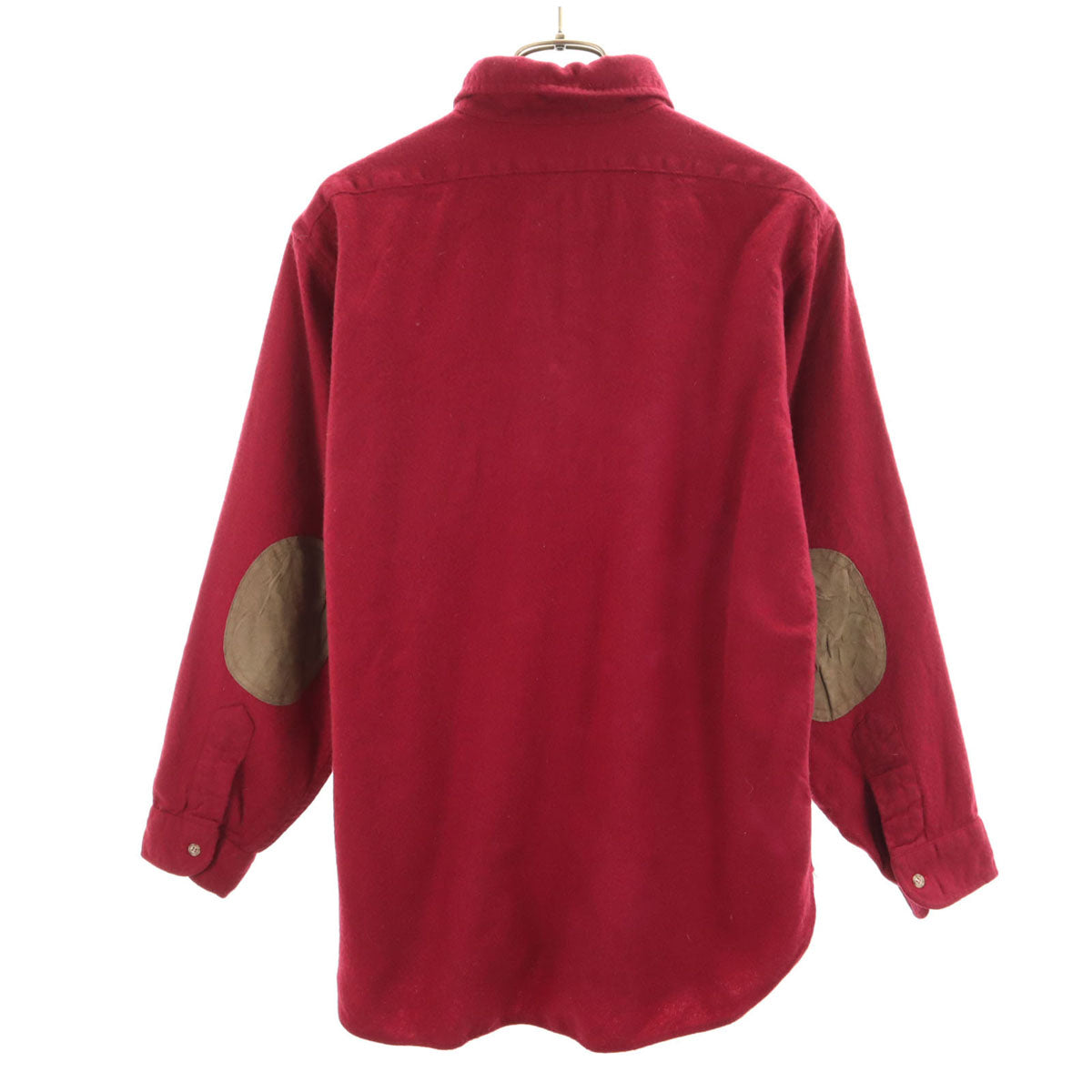 PENDLETON ペンドルトン 70s 80s ヴィンテージ USA製 ウールブレンド 長袖 ボード シャツ L バーガンディ エルボーパッチ メンズ