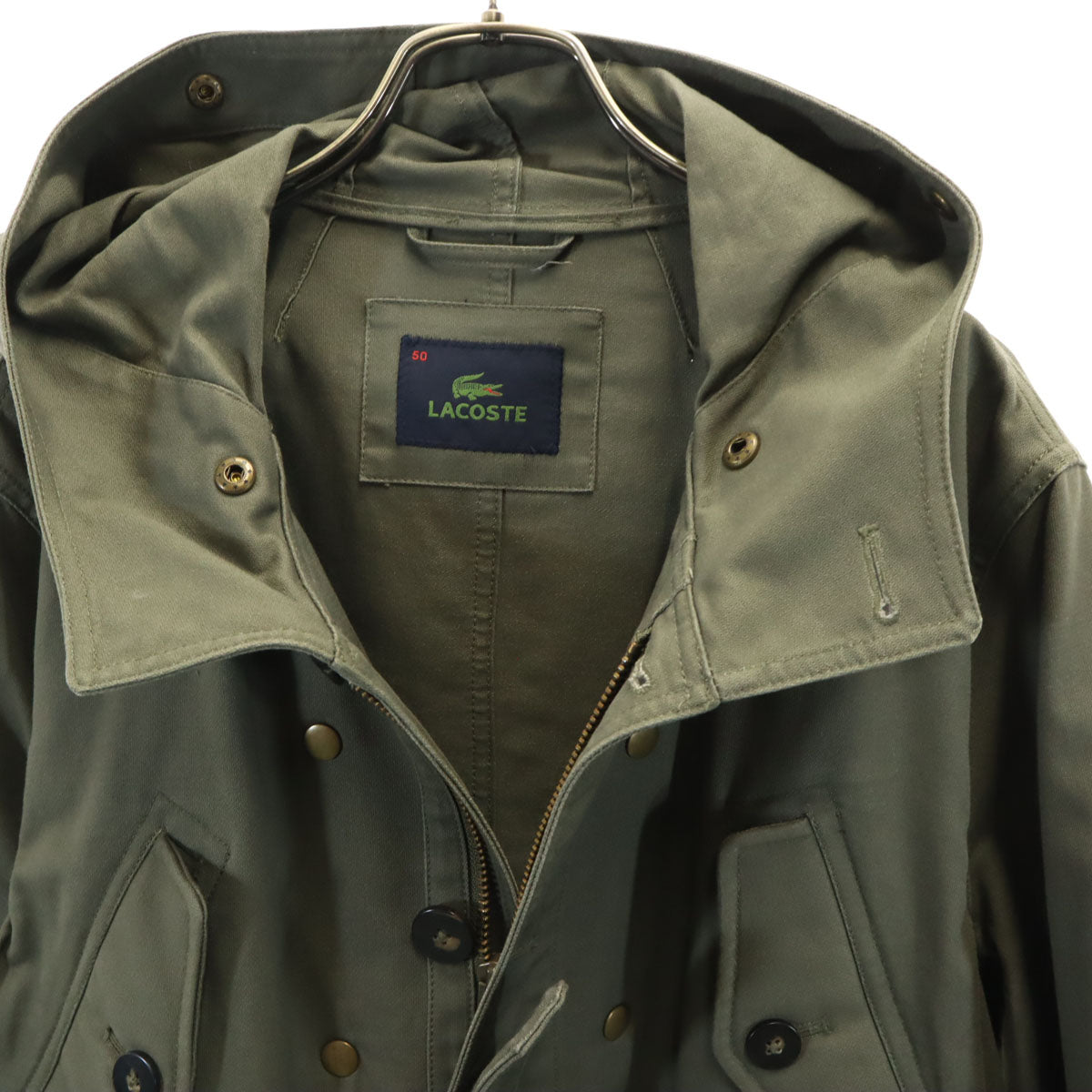 LACOSTE ラコステ モッズコート 50 カーキ メンズ