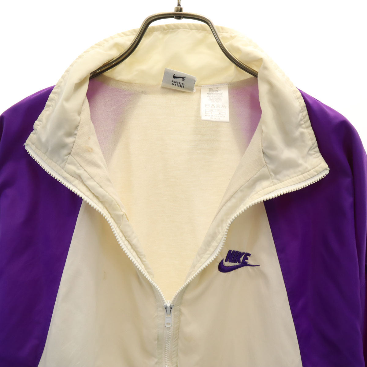 NIKE ナイキ 90s オールド ナイロンジャケット M アイボリー メンズ