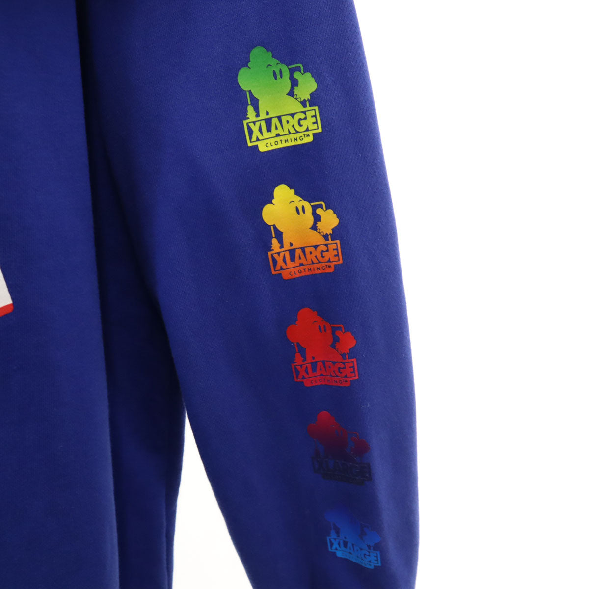 XLARGE エクストララージ バックプリント Keith 長袖 スウェットパーカー L ブルー キース メンズ