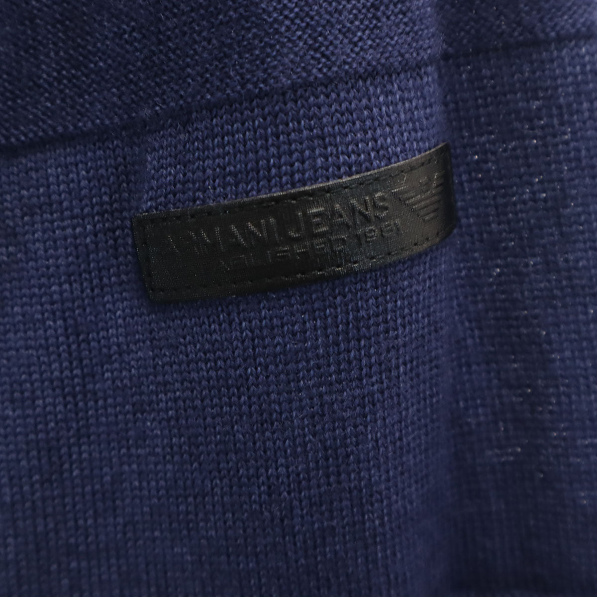 ARMANI JEANS アルマーニジーンズ ニットジャケット M ネイビー メンズ