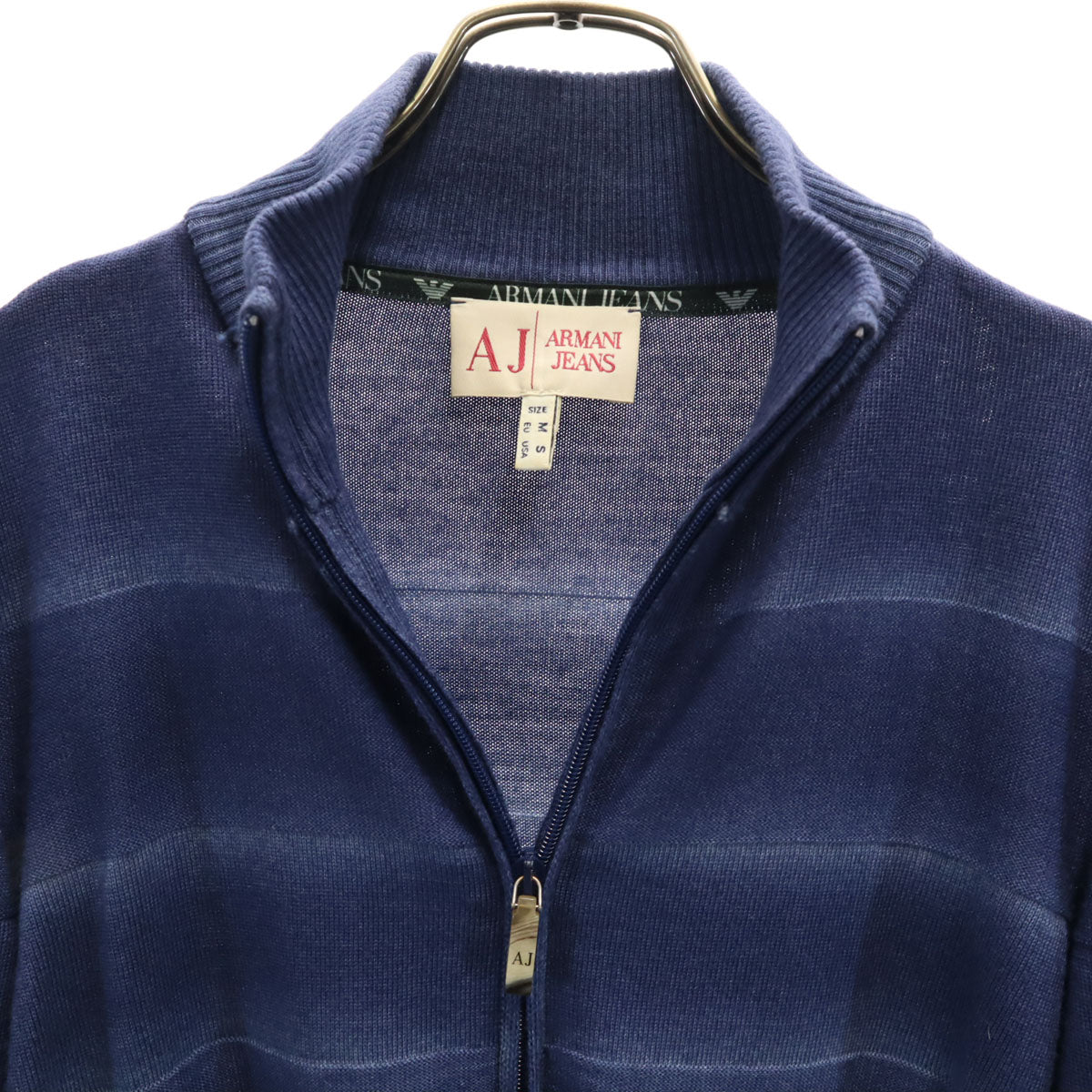ARMANI JEANS アルマーニジーンズ ニットジャケット M ネイビー メンズ