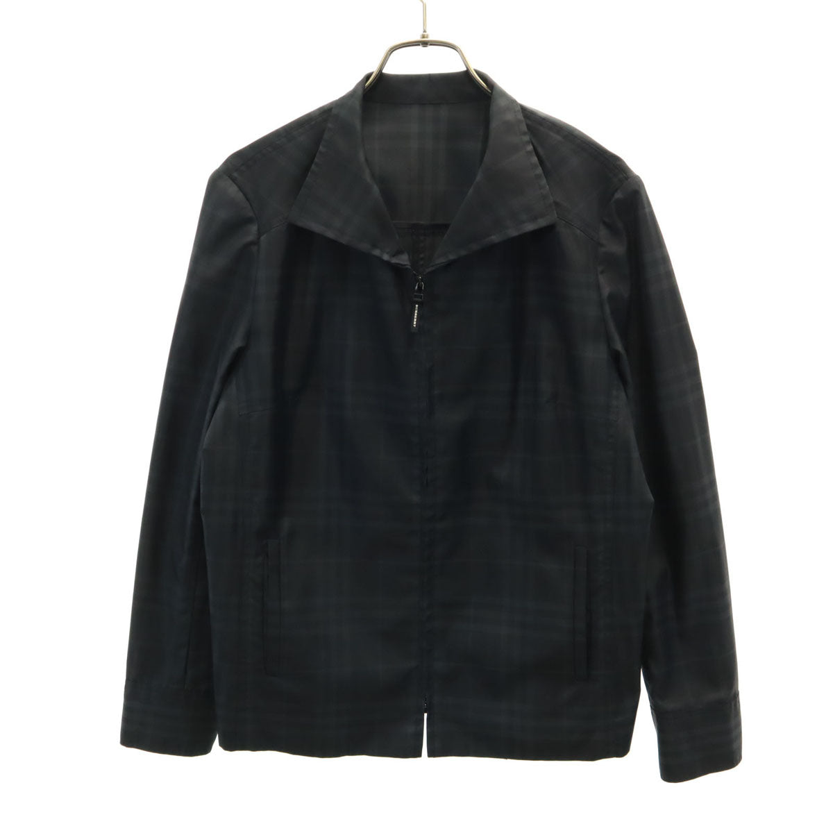 BURBERRY LONDON バーバリーロンドン チェック柄 ウインドブレーカー 42 ブラック ジャケット レディース